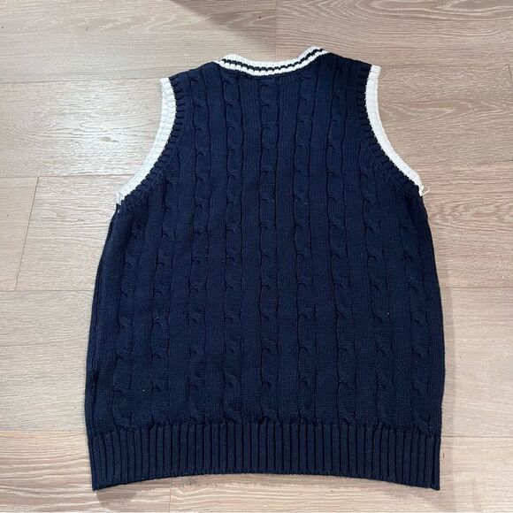 Brandy Melville Navy V Neck Knit Sweater Vest St. George London S/M - Picture 6 of 8